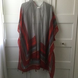 Woven Heart Kimono Wrap, Swim Cover, Festival Wear